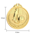 Football Medal, Gold Medal with ribbon - 1 Pieces. 