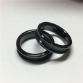 6MM Beveled Edge Center 3mm Groove black Ceramic Blank Ring For Inlay Women jewelry.