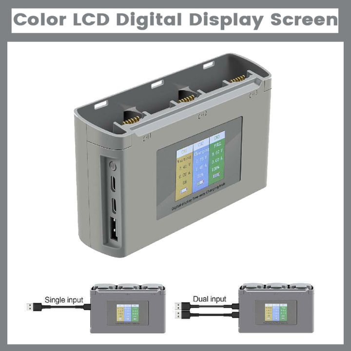 Two-Way Charging Hub Charge Multiple Batteries for DJI Mavic Mini SE/Mini 2 with Color LCD Digital Display Charger