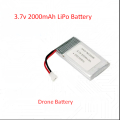 3.7v 2000mAh 1s LiPo Battery 25C For Mini Drone. 
