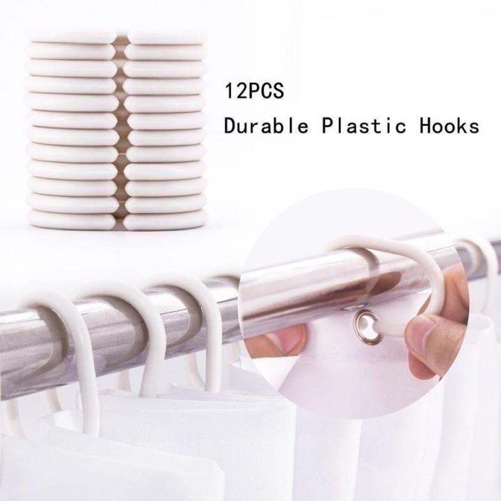 Home%20Decor%20Waterproof%20Shower%20Curtain%20Set%20with%2012%20Hooks%20Toilet%20Covers%20Bath%20Mat%20Bathroom%20Non-slip%20Rug%20Polyester%20Fabric%20Washable%20-%20Image%207