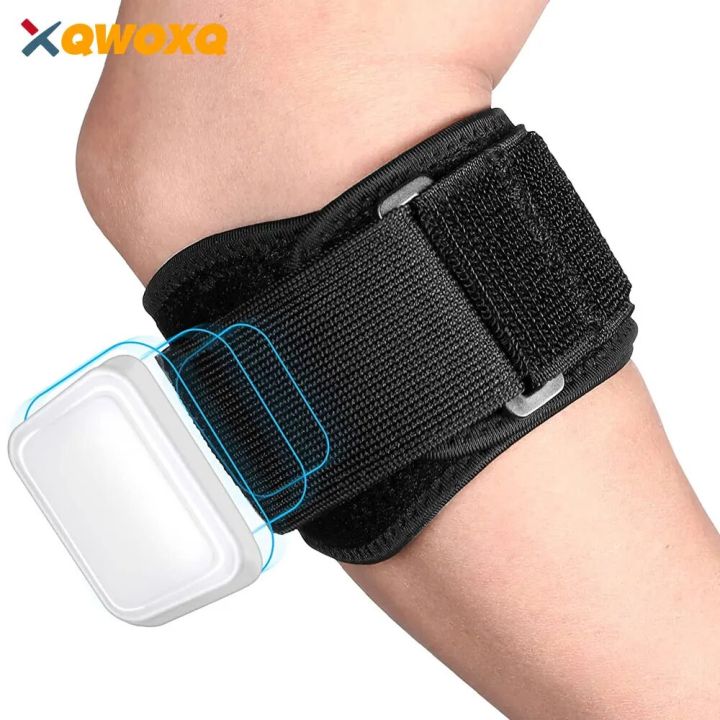 1 PCS Sports Tennis Elbow Brace Strap Adjustable Compression Elbow Support Band for Tendonitis Golfers Elbow Forearm Pain Relief