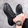 Anthony Single Cotton Same Style Men's Shoes Leak-Picking Platform Sneakers Big Leather Running Shoes Dad Shoes Casual Shoes.