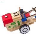 Wooden Tractor Toy DIY Assembly Desktop Decoration Detachable Gifts Sturdy Puzzle Toy Multiuse for. 