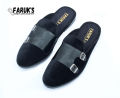 New Fashionable Velvet Half Shoe For Men Black.