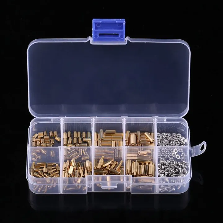 300X%20Brass%20M2%20Hex%20Column%20Standoff%20Support%20Spacer%20Screw%20Nut%20Assortment%20Kit%20-%20Image%205