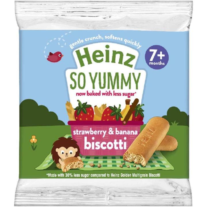 Heinz So Yummy – Strawberry & Banana Biscotti Snack (7M+) – 60gm