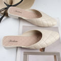 Slippers PVC outer wear casual plastic pointed lazy Baotou slippers women. 