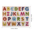 1 Set Wood Letters Jigsaw Early Learning Puzzles Funny Children Puzzle. 