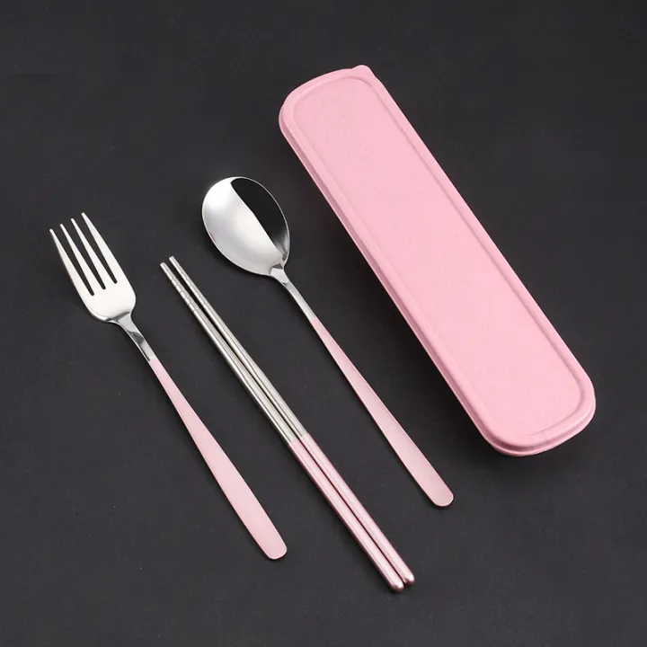 Cutlery%20Set%20Forks%20Chopsticks%20Spoons%203%20In%201%20Stainless%20Steel%20Dinnerware%20With%20Box%20-%20Image%204