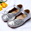 Children Leather Shoes Girl Princess Shoes Shiny Rhinestone Kids Shoes Baby Toddler Flats. 