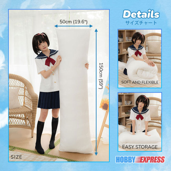 Hobby%20Express%20150x50cm%20Long%20Dakimakura%20Cotton%20Inner%20Pillow%20White%20Rectangle%20Cushion%20Bedroom%20Accessories%20Home%20Interior%20Body%20Pillow%20-%20Image%202