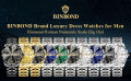 BINBOND 2521 Men’s Luxury Stainless Steel Fashion Business Watch Luminous Dial Calendar Quartz Wrist Watch.