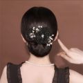 Cloth Flower Hair Clip Exquisite Flexible Hair Styling Tool Twist Hairstyle Bun Non-slip Hair Bun Maker Hair Accessories.