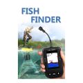 Portable Fish Finder Water Depth Sounder Temperature Fishfinder with Wire Sonar Sensor Transducer for Fishing Black. 