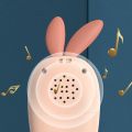 Rabbit shape Baby Music Cell Phone Toy and Teether for Learning and Play Early Education Telephone with Silicone Teether Music Lights for 0-1 Year or above Old Kids.