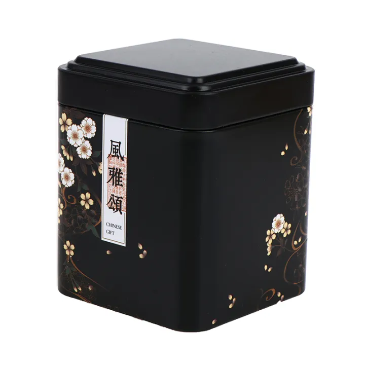 Tea%20Sealed%20Box%20Kitchen%20Storage%20Container%20Jar%20Tin%20Square%20Can%20Candy%20Iron%20Vintage%20Huiye%20-%20Image%208