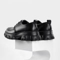 Male Leather Shoes Men 2023 New Chunky Platform Retro Work Shoes Spring Autumn Derby Shoes Highstreet Low Top Man Casual Flats BunnyGarden. 