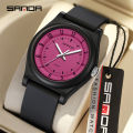 Sanda Youth Couple Simple Solid Color Trendy Waterproof Luminous Quartz Watch Men Watch SD6219-1. 