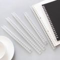 AUGUSTINE Loose Leaf Book Binder Rings Transparent Push-pull File Organizer Office Accessory Paper Collection Clips for Notebook Album Scrapbook Plastic Comb Bindings. 