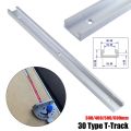 1Pcs Durable Slide Guide Rail T-Track T Slider Fixture Slot Slide Aluminium Alloy T-Slot Track 30 Type 300-600mm Woodworking Bench T Slot. 