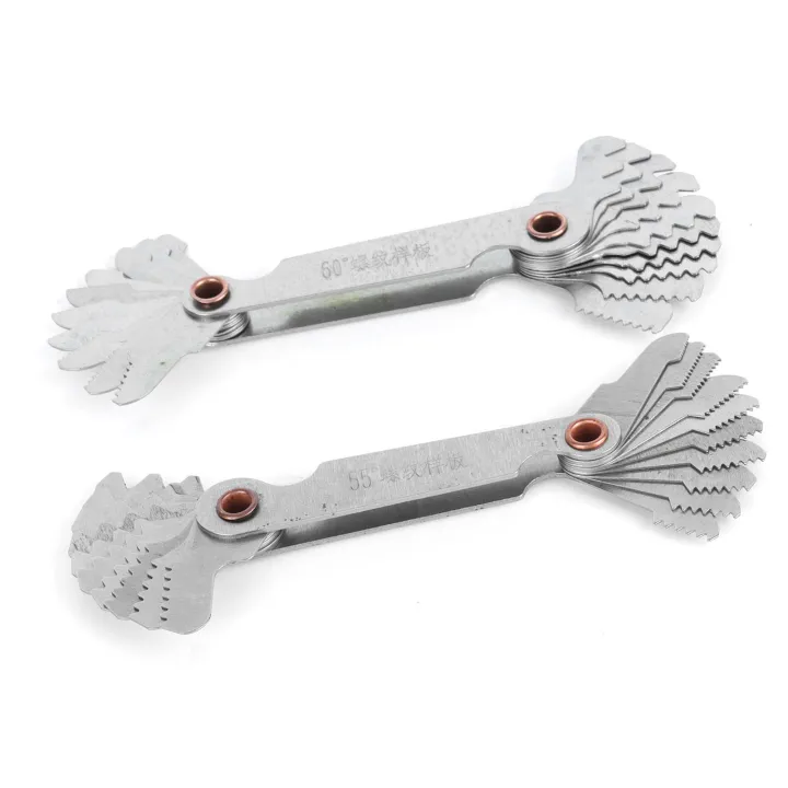 2Pcs%20Thread%20Gauge%2060%C2%B0%20Imperial%2055%C2%B0%2020%20Blades%20Screw%20Pitch%20Measuring%20NDE%20-%20Image%206