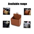 Car Storage Bag Hanging Storage Box PU Leather Storage Box Car Sundries Box Auto Vent Outlet Trash Interior Accessories.