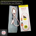 Mini Fast Charging Nylon Braided Micro, Type-C & Lightning Data Cable CL-85 30cm for Powerbank Use - TechLimb. 