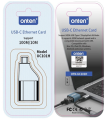 ONTEN (OTN-UC101H) Type-C TO RJ45 Lan Mini Converter 10/100Mbps. 