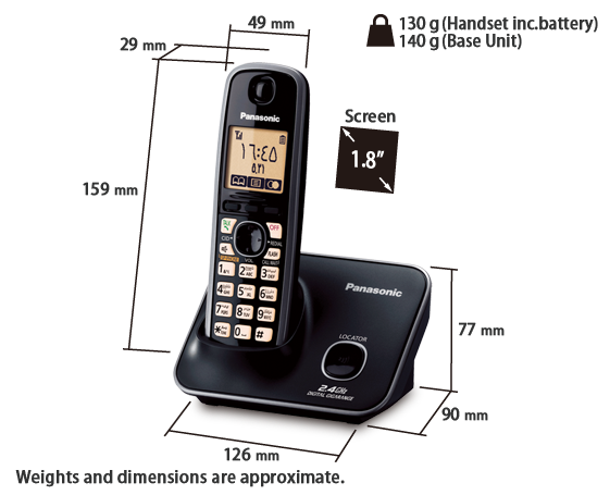 Panasonic%20KX-TG3711%20Digital%20T&T%20Landline%20Cordless%20Phone%20-%20Image%204