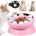 Cat Slow Feeder Interactive Puzzle Bowl with Non-Slip Base, Fun Pet Toy for Indoor Cats Mental Stimulation.