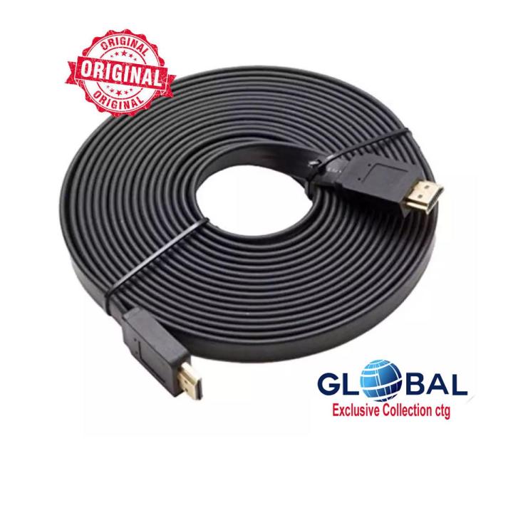 High Speed _  (10 Feet Long) Hdmi To Hdmi Flat Cable _3M - Hdmi Cable