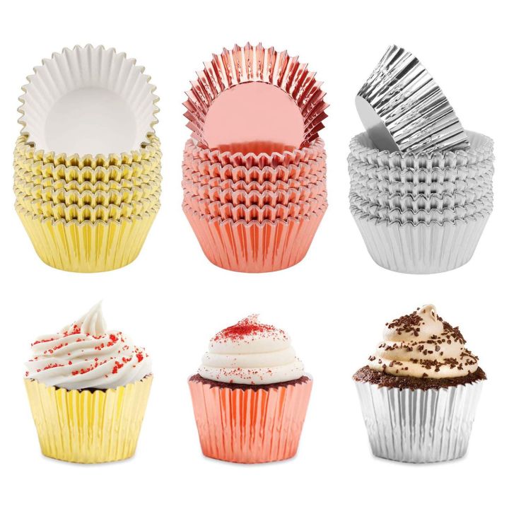 300%20pcs%20Foil%20Cupcake%20Liners%20Muffin%20Paper%20Cases%20Baking%20Cups%20&%20400%20pcs%20Oil%20proof%20paper%20Cupcake%20Baking%20Paper%20Cups%20-%20Photo%20Color%20-%20Image%203