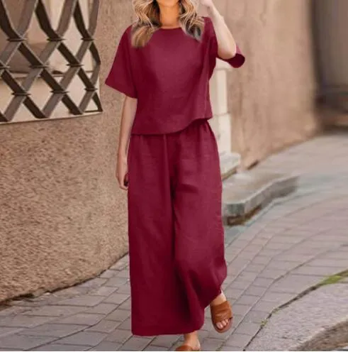 Women%20two-piece%20set%20loose%20and%20fashionable%20large%20size%20women's%20clothing%20-%20Image%204