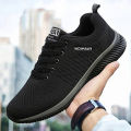 【selevn roind】 Men Sport Shoes Lightweight Running Sneakers Walking Casual Breathable Shoes Non-slip Comfortable black Big Size 35-47 Hombre. 