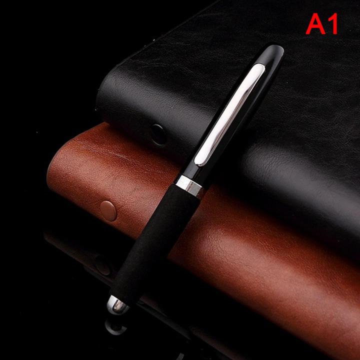 Metal Mini Ballpoint Pens - 4 Pack Short Paragraph Pens With Black Ink & Elegant Black Barrel