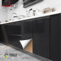 Elegant Wood Grain PVC Wall Sticker for Home Decor and Furniture Covering. 