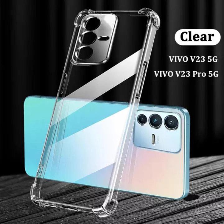 Vivo V23 5G Camera Protection Premium Silicone Case Crystal Clear Soft TPU Ultra-Thin Transparent Flexible Protective Mobile Phone Back Cover
