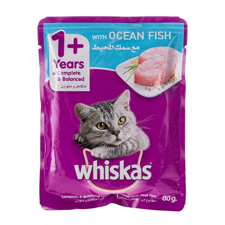 Whiskas Cat Food Ocean Fish Flavor (Thailand)- 80Gm