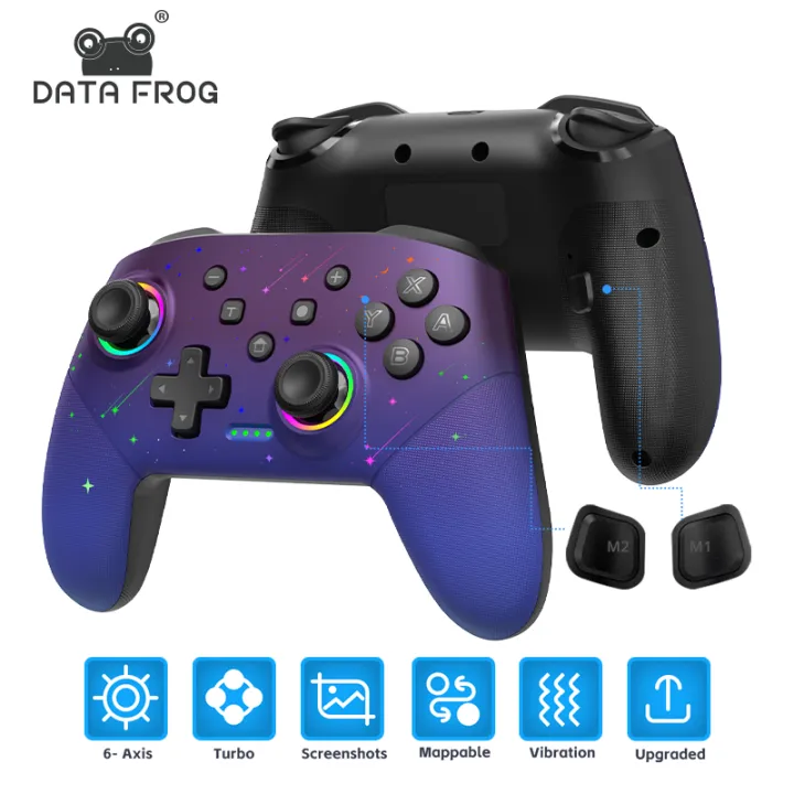 Data Frog S80 Wireless Controller For Nintendo Switch OLED/LITE/PC Console Pro Gamepad with Programmable Turbo Function