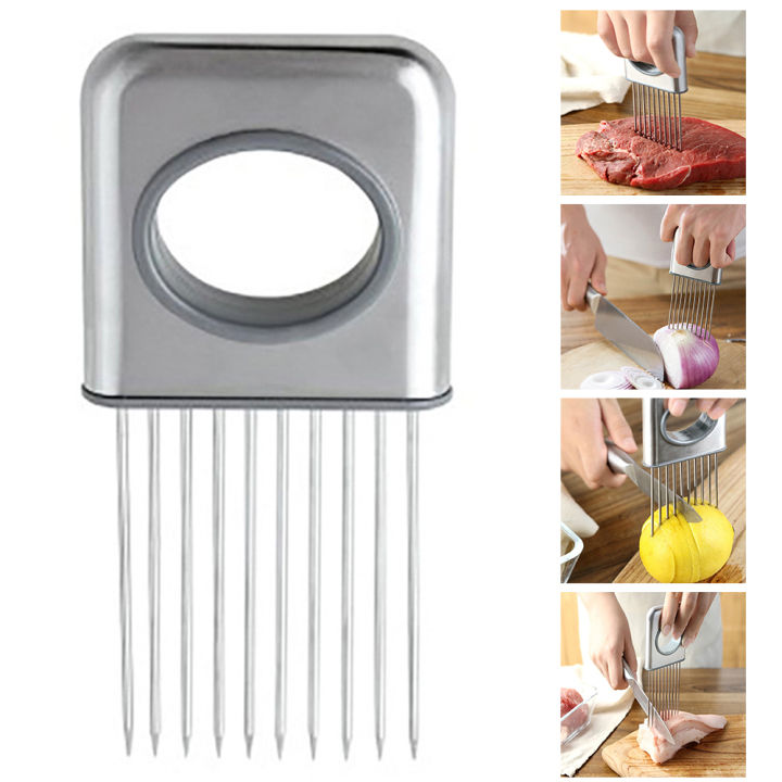 Stainless%20Steel%20Onion%20Holder%20Slicer%20Tomato%20Cutter%20With%2010%20Even%20Prongs%20Easy%20Hold%20And%20Silcing%20Lemon%20Vegetable,Sliver%20Color%20New%20Professional%20-%20Image%202