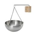 Silver Bowl with chain for digital electric hanging weight scale 10 kg bowl for Measurement any items. 