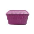 Plastic storage basket.