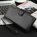 Baellerry Men Wallets Long Card Holder Male Purse Quality Zipper Money Bag.