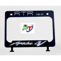 Full metal Back License plate cover or New design number plate cover for motorcycle Apache 4V. Black.