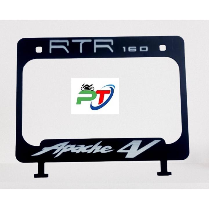 Full metal Back License plate cover or New design number plate cover for motorcycle Apache 4V. Black
