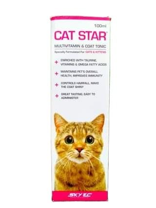 Multistar Cat Cat Star Multi Vitamin & Coat Tonic For Cats 100ml | Daraz.com.bd