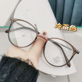 Retro Threaded Metal Anti Blue Light Flat Glasses Wholesale Ultra Light TR90 Frames Mixed Batch Myopia Frames Female 9531. 