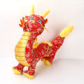Stuffed Toys Year of the Dragon mascot plush toy satin chinese dragon ornament annual party gift dragon doll rag doll. 
