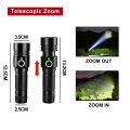 8000lumen Cree xhp50 LED flashlight 18650 mini rechargeable flashlight USB xhp50.2 torch light zoom waterproof and magnet design.